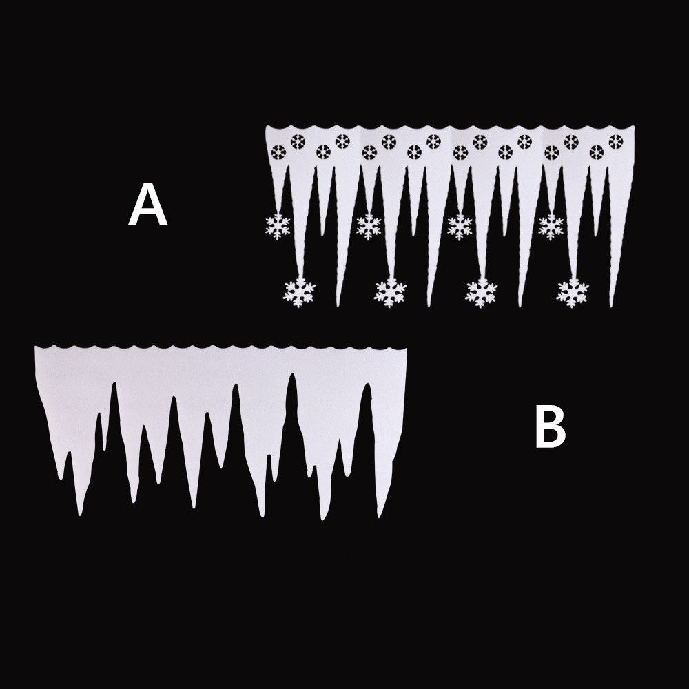 Ice Bar Artifical White Snowflake Simulated Snowflake Christmas Icicles Snowflake Ice Strip