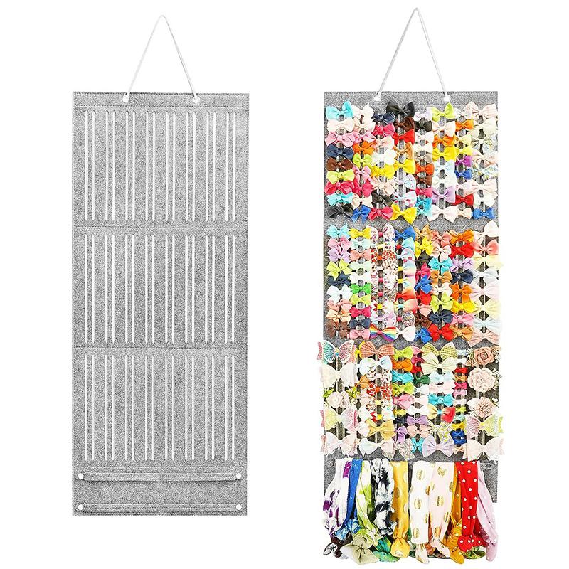 Дисплей для хранения аксессуаров для волос для детей с крючком для бантов для волос, большой вместительный держатель для заколок для волос, вешалка-органайзер