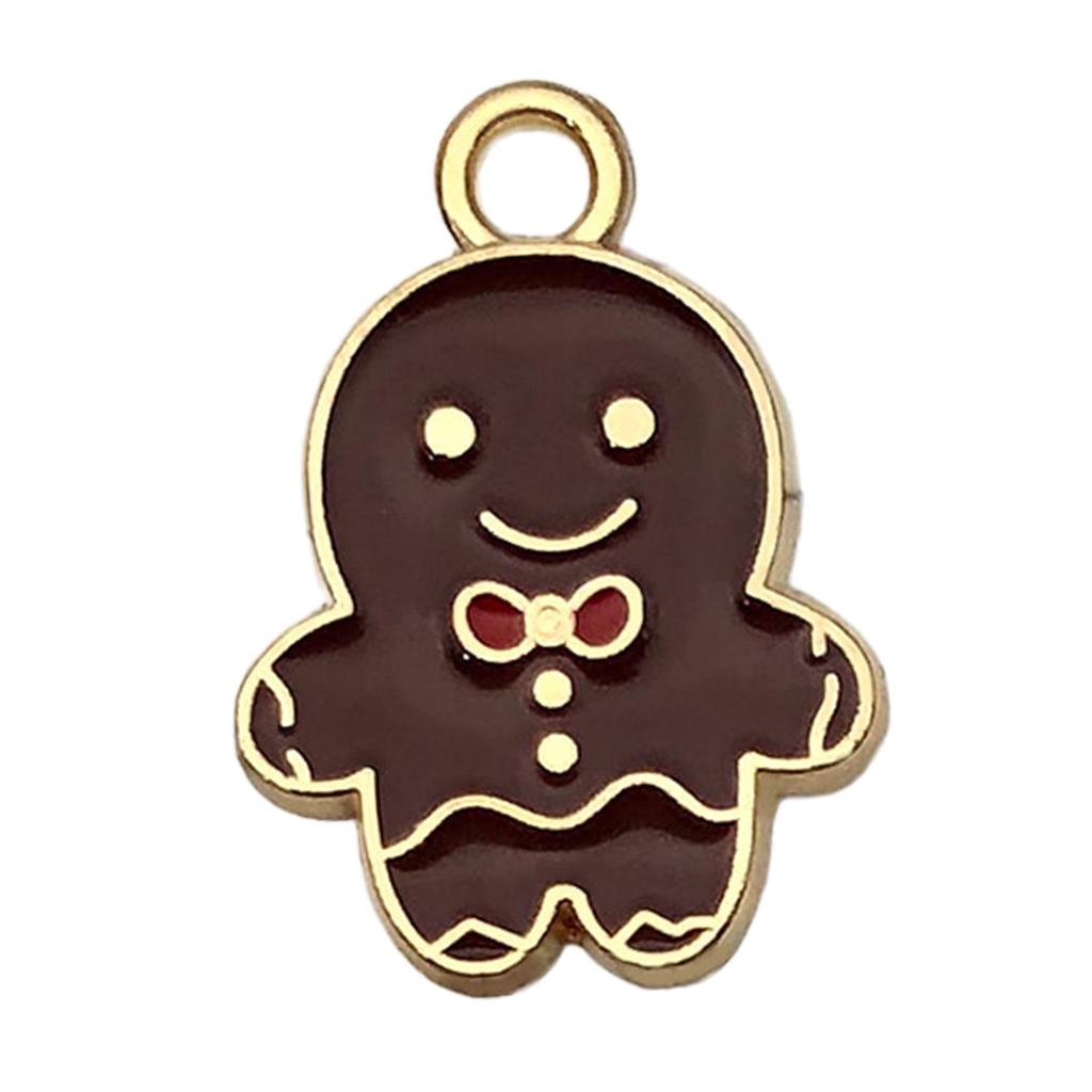 Set of 50 Christmas Oil Drop Pendants: Cute Santa, Snowman, Tree DIY Jewelry Accessories