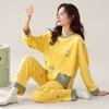 Пижама из чистого хлопка женская с длинным рукавом в стиле интернет-знаменитости, милая осенне-зимняя тонкая хлопковая домашняя одежда
