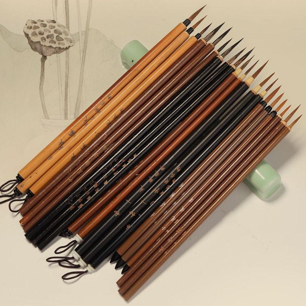 Art Wolf Hair Hemming Drawing Thin Calligraphy Brushes Crisperding Painting Pens Chinese Brushes