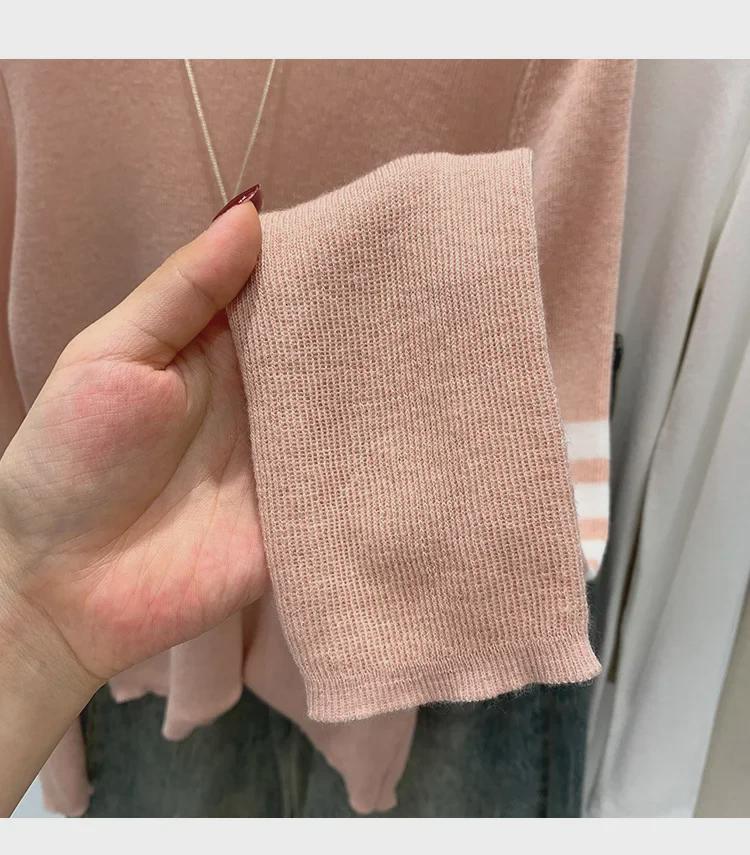 2024 Women's High-End Striped Wool Sweater for Early Autumn