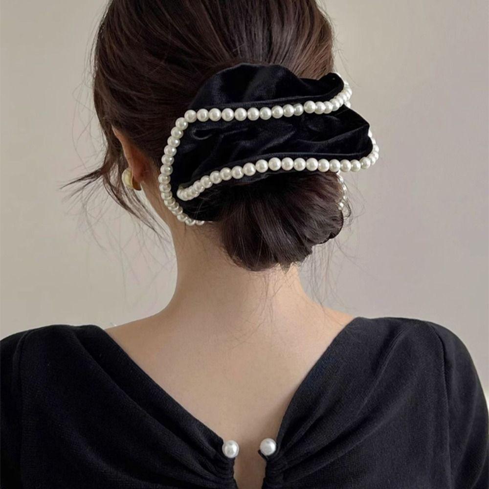 Резинка для волос Толстая кишка Резинка для волос Эластичная резинка для волос Жемчужная веревка для волос Бархатные резинки для волос Путешествия