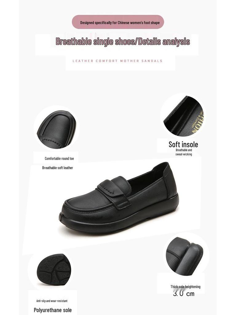 Women's Loafers 2025: Soft Sole Flat Heel Spring/Autumn Work Shoes
