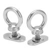 KKA81 2PCS Kayak Track Mount Tie Slide Rail Stainless Steel Track Mount Tie for Canoeing