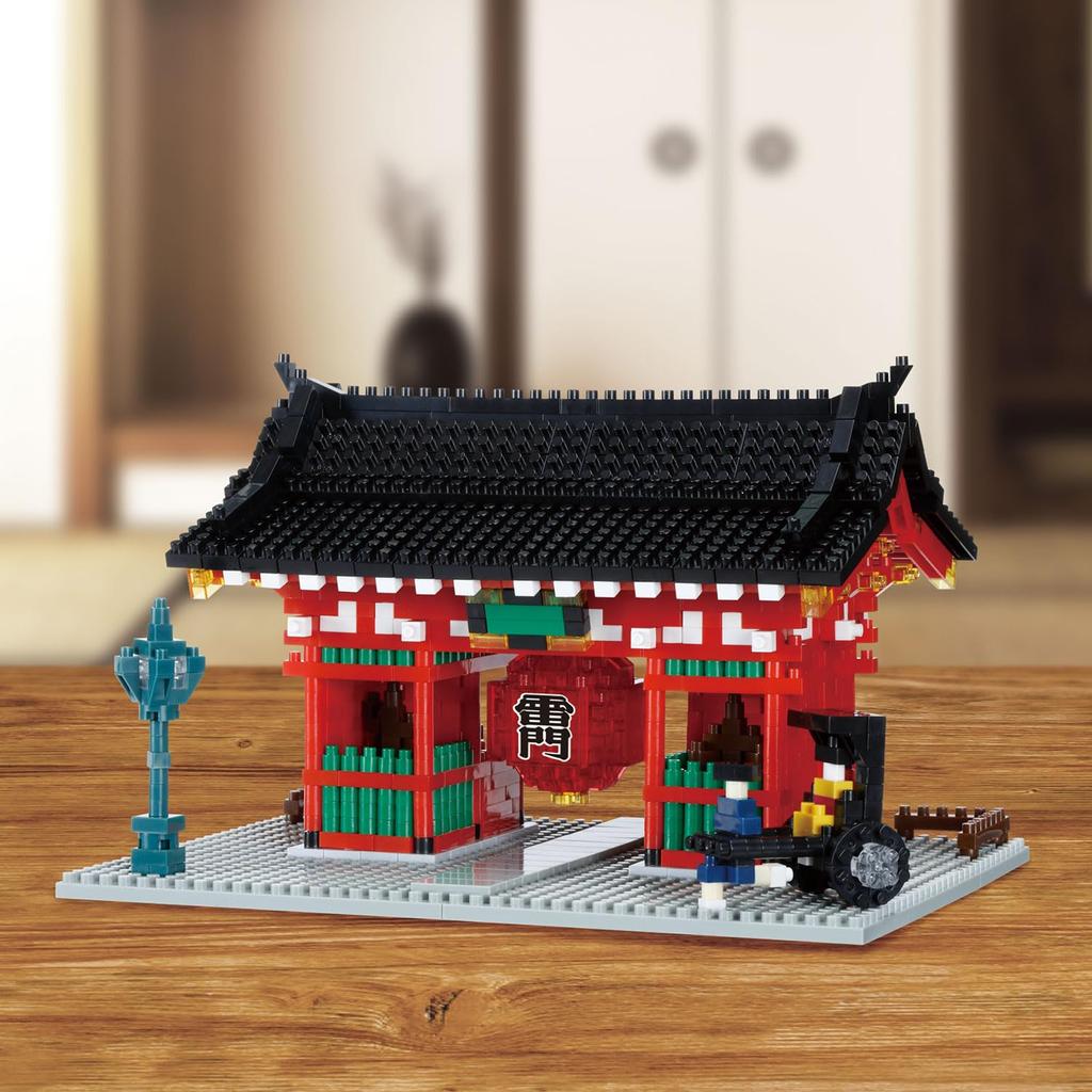 Kawada Nanoblock Kaminarimon 7 X 28 X 21cm 12 Years Old and Up Interior Hobby NBM-058 NBM-058