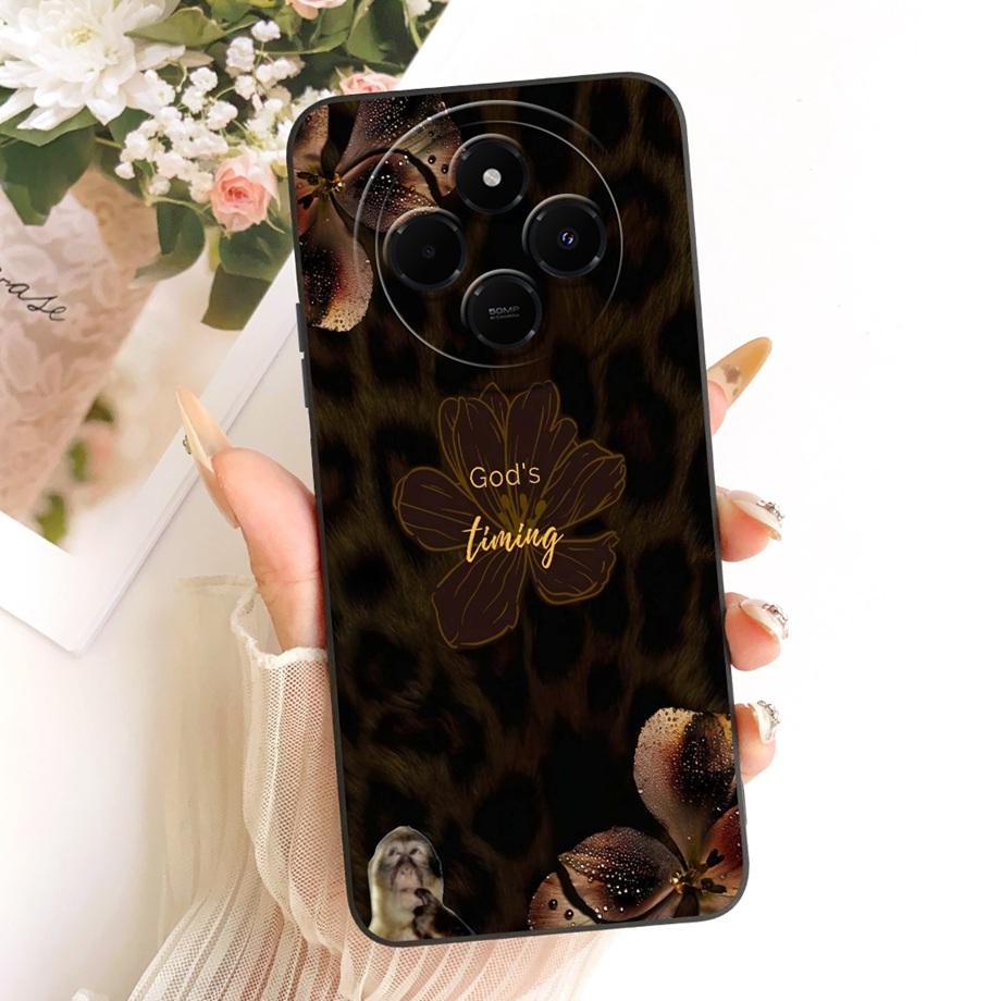Luxury Fashion Painting Phone Case For Xiaomi Redmi 14C 4G Back Cover Liquid Silicone Soft Bumper For Redmi A4 14R 5G Poco C75