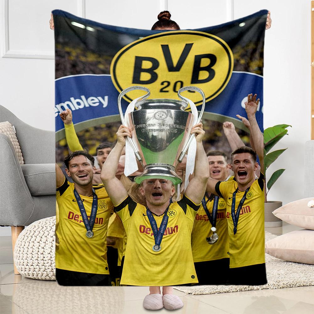 Borussia Dortmund Blanket Comfortable Perfect For Bedding Seaside Bed Four Seasons Universal Modern Unique Gift For Family And Friends Camping