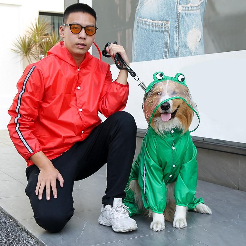Waterproof 4-Leg Pet Raincoat Small Medium Large Dogs Cats Schnauzer Bichon Frise All Outdoor Use