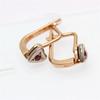 Fashionable Red Love Earings Exquisite Punk Style Rose Golden Heart Earrings for Women Banquet Party Zircon