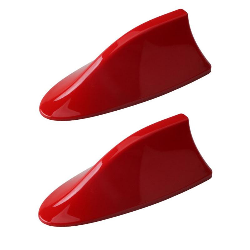 2pcs Car Shark Fin Antenna Cover Base Replacement Radio Signal Aerials Roof Exterior Accessories Decoration Car Styling