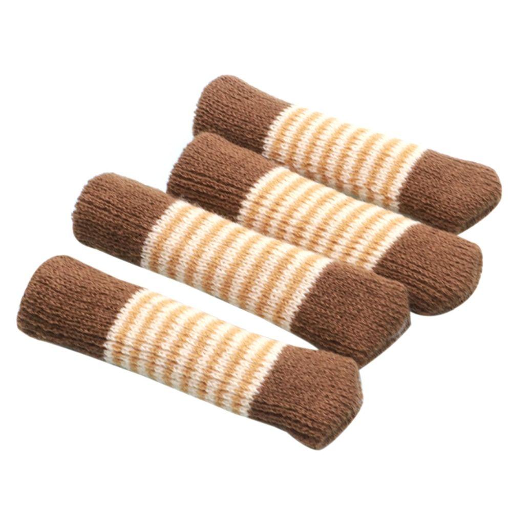 4Pcs New Elastic Furniture Socks Thickened Anti scratch Knitted Socks Wear-resistant Non Slip Furniture Booties Home