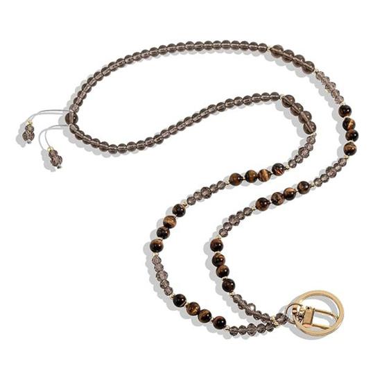 Натуральный камень искусственный кристалл держатель для карт регулируемый ID шнурок женский ручной работы бисер