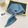 For Girl  Sunscreen Shawl Cross Scarves Satin False Collar Silk Scarf Cross Neckerchief