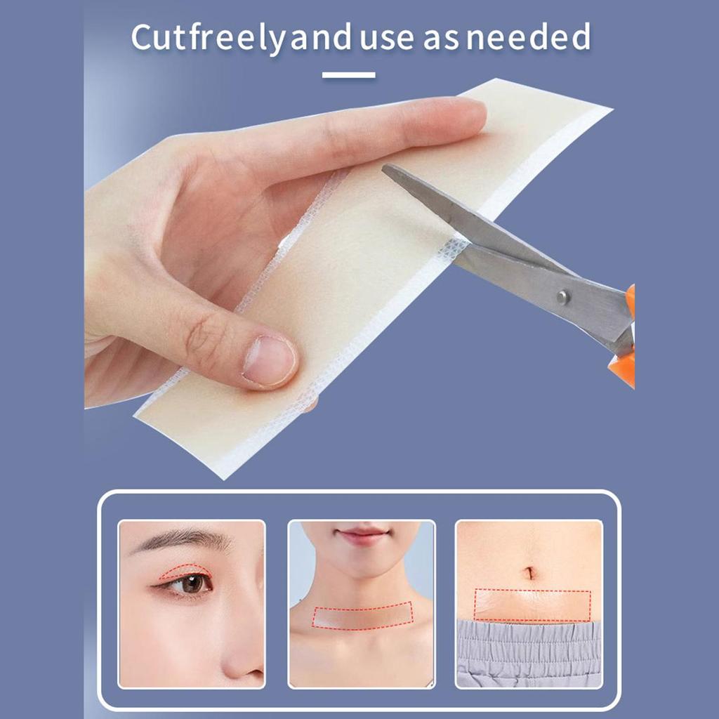 1 рулон силиконовых пластырей от шрамов 4смx150см самоклеящаяся лента для покрытия шрамов многоразовые и эффективные полоски для ухода за кожей