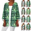 Women's Casual Fashion Caot Printed Lightweight Medium Length Jacket Cardigan