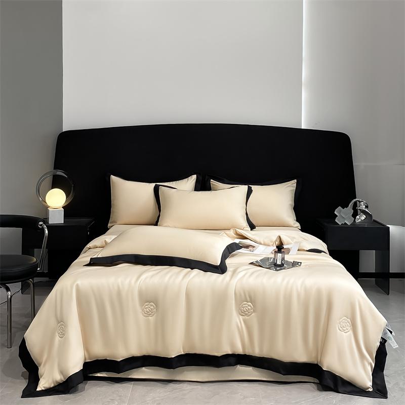 100% мытое шелковое одеяло для лета, гладкое покрывало с вышивкой и ледяным охлаждением, шелковистое одеяло для кроватей, роскошное летнее одеяло для кровати