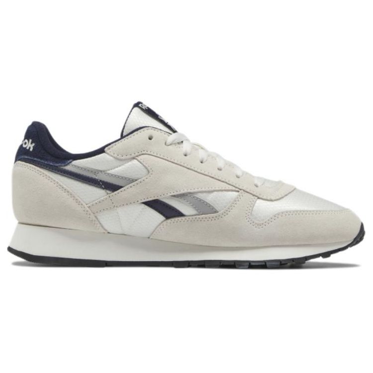Reebok Классические кожаные кроссовки Chalk Vector Navy Унисекс Кремовый с черным сердечником GY7302