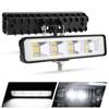 2 Pcs Slim Led Work Light Bar 6 Inch 50W 12V 24V Driving Lights for Car Off Road Truck 4x4 SUV Tractors Excavator White Fog Lamp