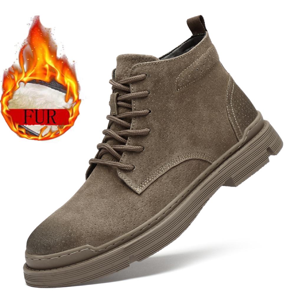 Мужские ботинки 2024 года, модные повседневные ботинки на осень-зиму, удобные, прочные, мужские ботинки с подошвой, классические, нескользящие, удобные, мужские ботинки