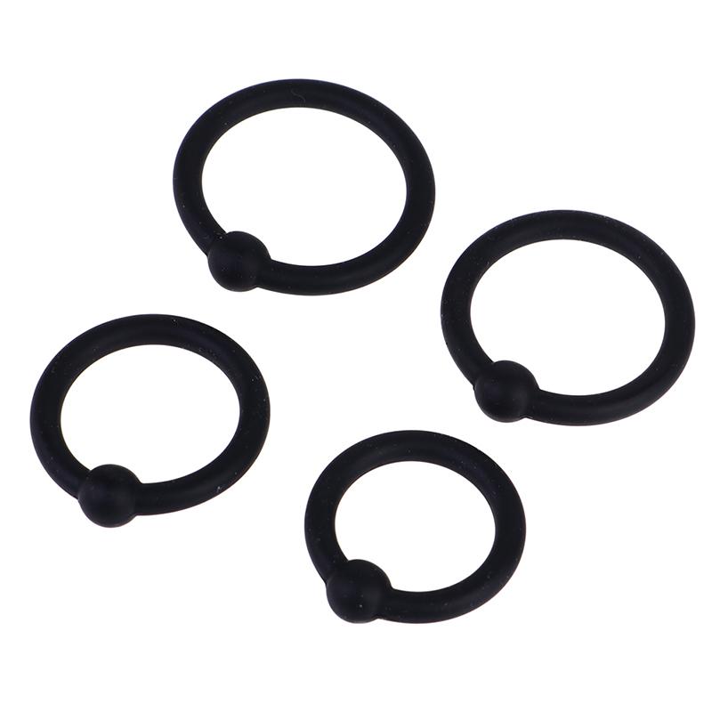 4Pcs Male Penis Rings Crystal Delay Cockring Silicone Bdsm Bondage Erotic Accessories Prostate Adult Sex Toys For Men Chastity