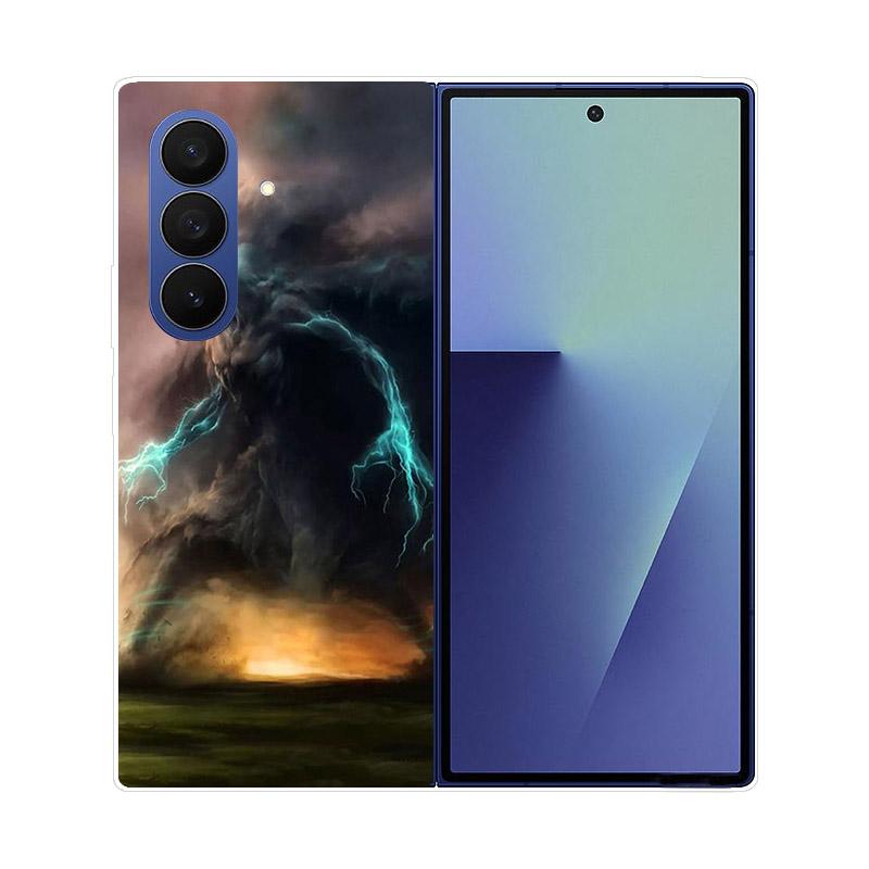 Прозрачный складной чехол для телефона Samsung Galaxy Z Fold 6 7 Прозрачная ударопрочная жесткая крышка из ПК для Samsung Z Fold7 Fold6 Чехол Capa