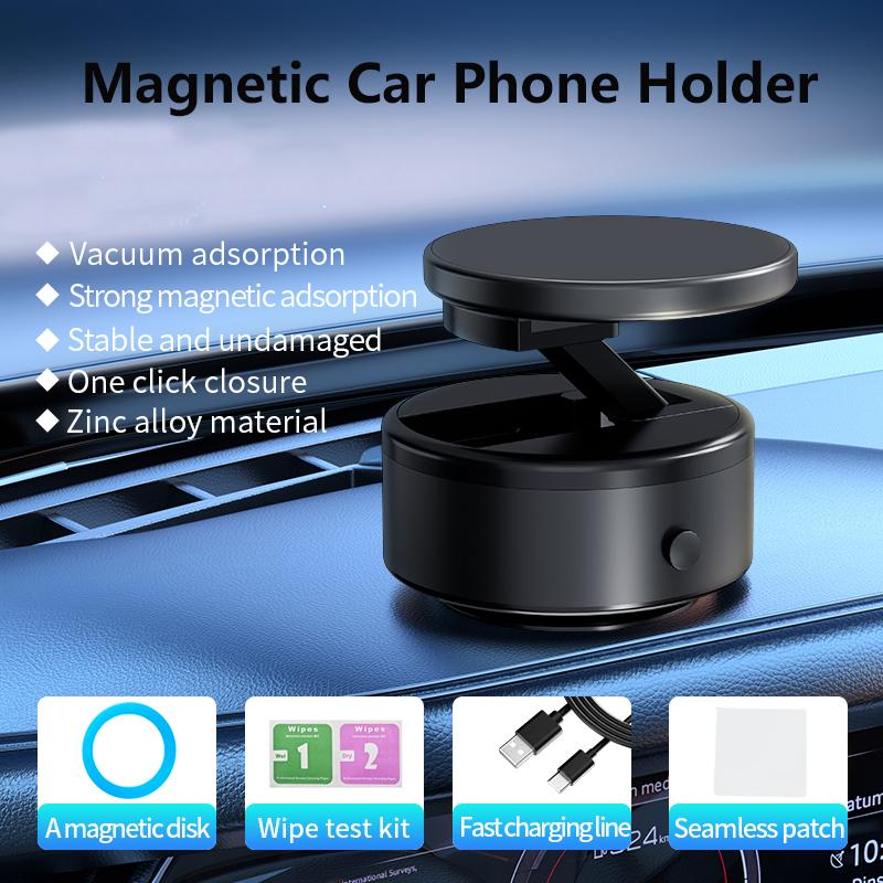 Вращающийся на 360° магнитный автомобильный держатель для телефона, навигационное автомобильное крепление, складной кронштейн для телефона в автомобиле