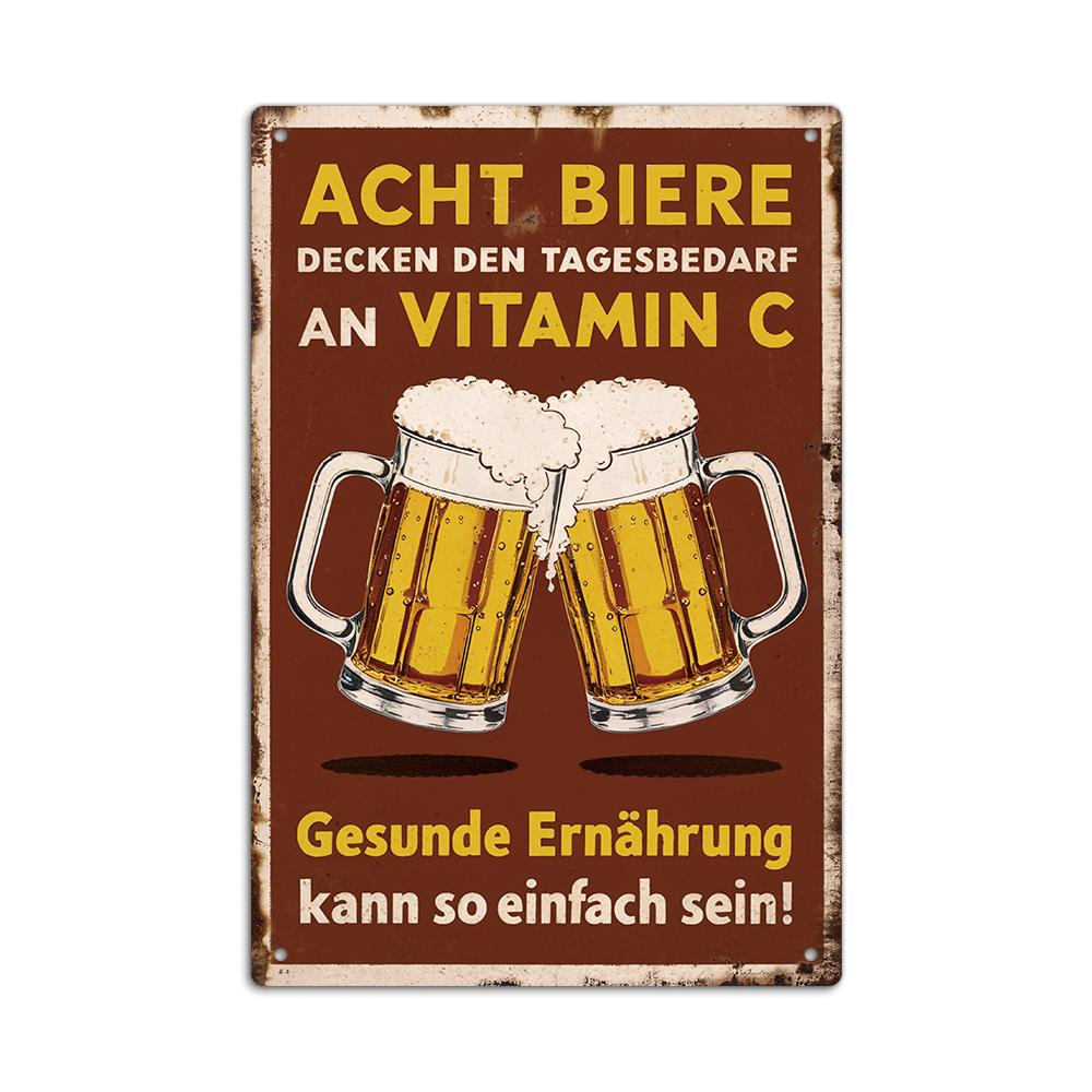 Декор 1 шт. Немецкая винтажная металлическая жестяная вывеска, настенный декор для дома, фермерского бара, паба, клуба, подарок для друзей, 7,9x11,8 дюймов