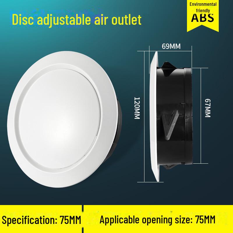 Vent With Circular Abs Shutter Mesh Cover For Fresh Air And Exhaust Duct Systems