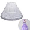 White Lace Children Skirt Petticoat 3 Hoops Princess Skirt Fashion Crinoline Skirt  Kids Girls