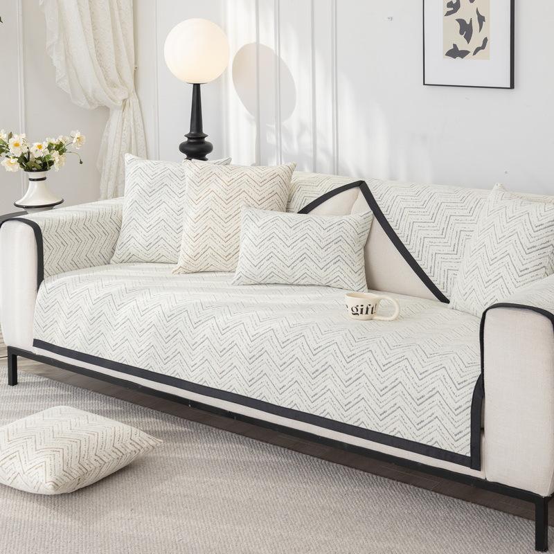 Chenille Sofa Cushion for All Seasons, New Light Luxury and High-end Cover, Non-slip Backrest, Sofa Cover Cloth Towel