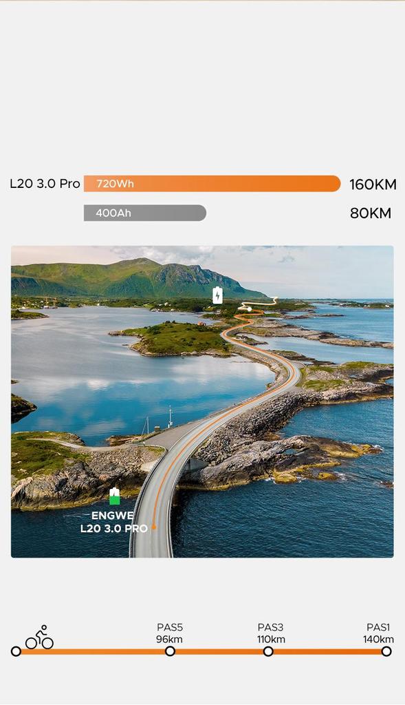 ENGWE L20 3.0 Pro electric bike, mid-speed motor, Gold