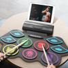 Electronic Drum Set with Drum Sticks and Pedals Portable Practice Drum Pad Kit BT Electric Drum Set for Kids Boy Birthday Gifts