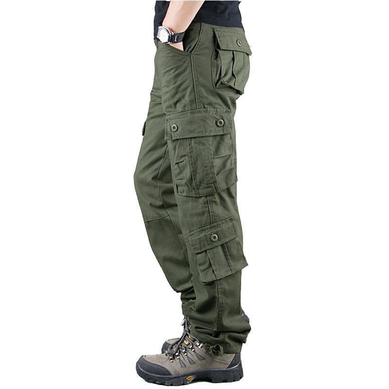 Men's Casual Spring Loose-Fit Outdoor Long Pants - Straight Fit, Large Sizes Available