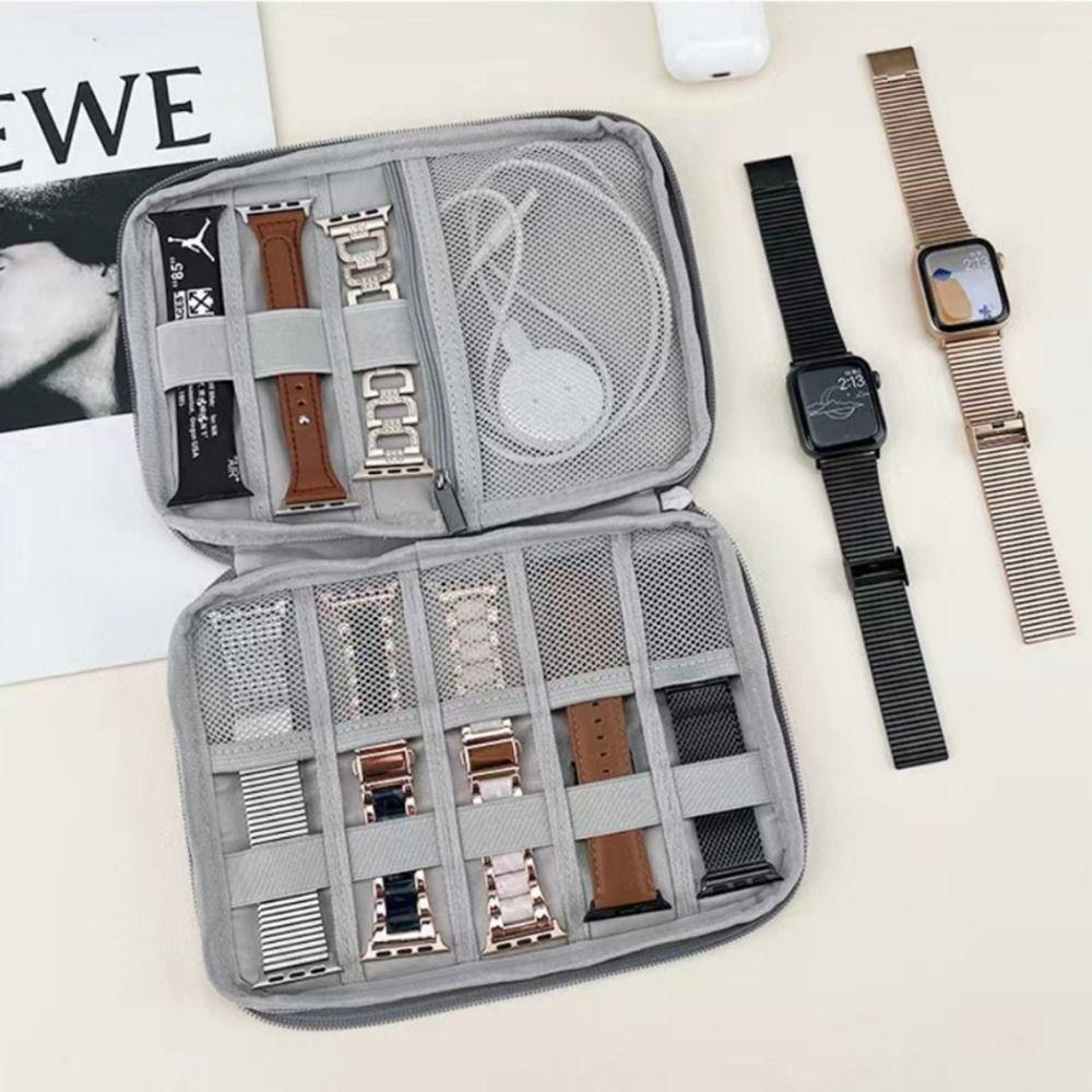 For Apple Watch Portable Case Cover Smart Watch Watchband Organizer Travel Bag Watch Band Storage