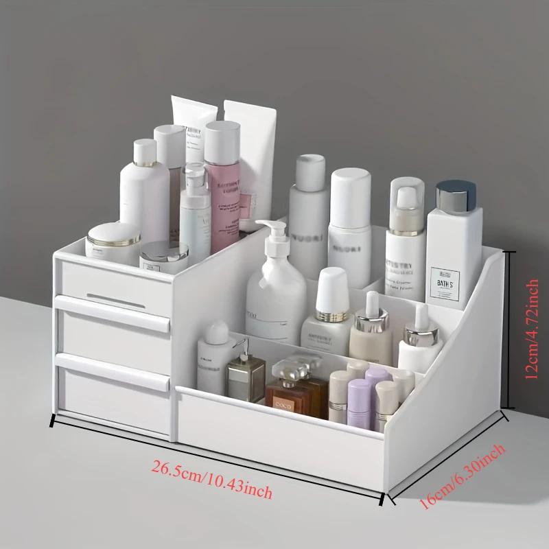 Makeup Table with Large Capacity Desktop Storage, Drawer Rack, for Versatile Storage of Skincare Products and Cosmetics