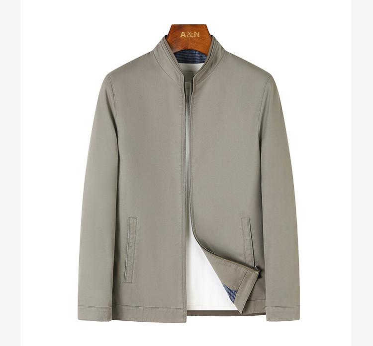 Men's High-Count Pure Cotton Stand-Up Collar Jacket