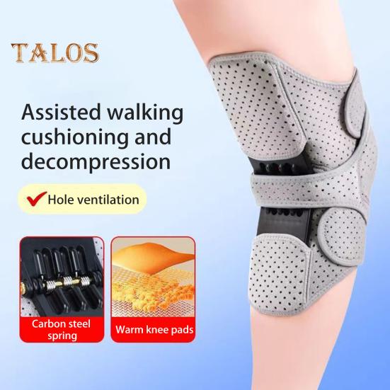 Knee Booster Brace with Spring Patella Joint Support Pad Knee Stabilizer Brace for Climbing And Squatting