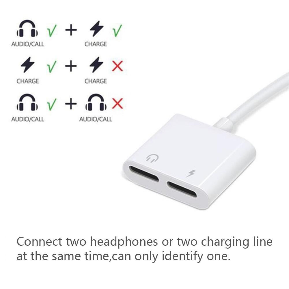 Для Iphone 7 8 X аудио адаптер сплиттер двойной разъем для зарядки наушников/аудио/адаптер для вызовов