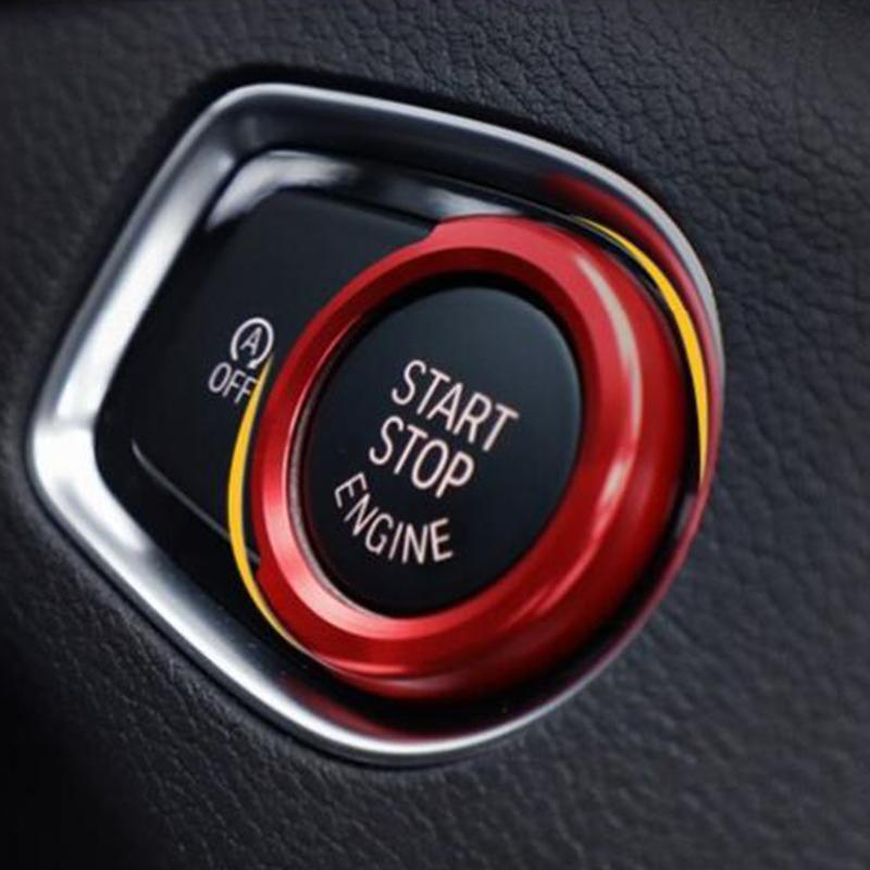 Для BMW 1 2 3 4 серии X1 F48 F20 F21 F30 F32 F33 F34 F36 F45 F46 наклейки на кнопку запуска двигателя автомобиля брелок для ключей зажигания отделка крышки