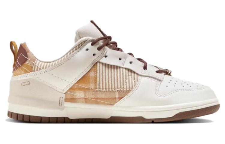 Women's Sneakers Nike Dunk Low Disrupt 2 Cacao Wow Plaid (Women's) Phantom/Sail White/Cacao Wow/Metallic Gold