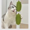 Rubber Self-Grooming Cat Scratcher - Wall & Table Leg Mountable, Flexible Bristles, Non-Electric Pet Massage & Fur Removal Tool