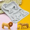 Jungle Animals Silicone Rubber Flexible Food Safe Mould Clay Resin Ceramics Candy Fondant Candy Chocolate Soap Mould