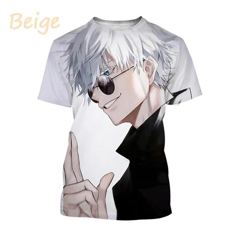 Latest Jujutsu Kaisen 3D Printing Casual T-shirt Popular Classic Anime Men's Fashion Harajuku Top T-shirt Gojo Satoru T-shirt