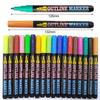 Multicolour Dual-Line Highlighter DIY Acrylic Paint Pens New Metallic Paint Markers  Glass Ceramic