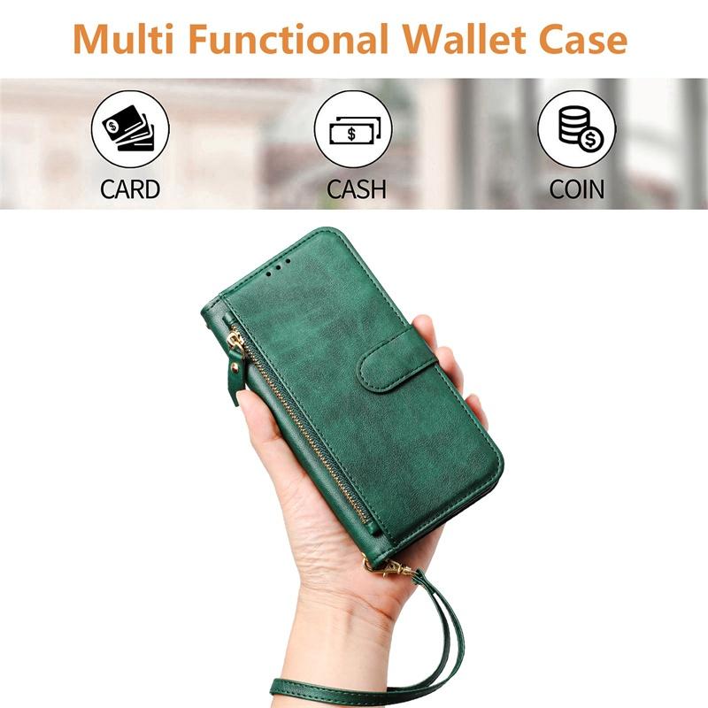 Flip Case for Vivo S16 S16E S17 S17T S18 S19 X100 X100S X200 Pro Mini 5G Leather Wallet Cover Card Slot Bag Zipper Casing