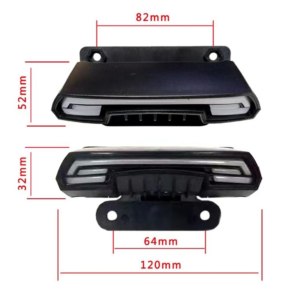 Универсальный 12-80 В рулевое управление + вождение + торможение + лампа номерного знака + двойной мигающий задний фонарь для мотоцикла