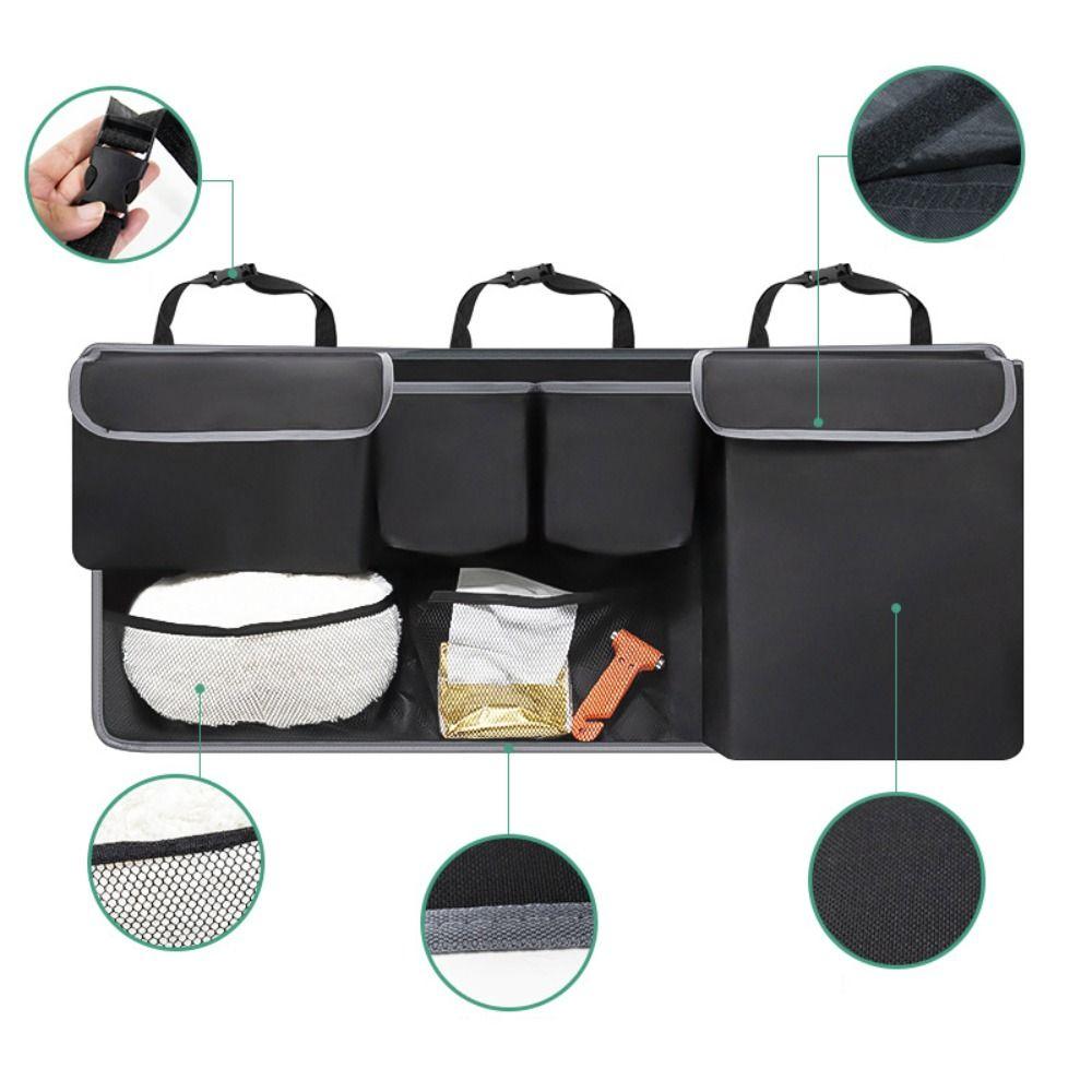 Multiple Pockets Backseat Hanging Organizer High Capacity Car Backseat Storage Bag Automobile