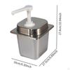 2.3L Sauce Dispenser Pump for Condiments, Manual Press Tool Kitchen And Bar