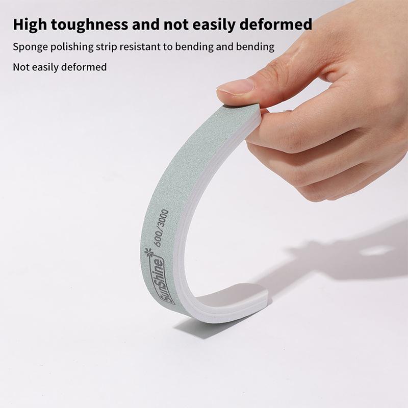 1 шт. смешанная губка для ухода за ногтями, наждачная бумага, пилочка для ногтей, двухсторонние полоски, пилочки для маникюра и дизайна ногтей, прочная мойка
